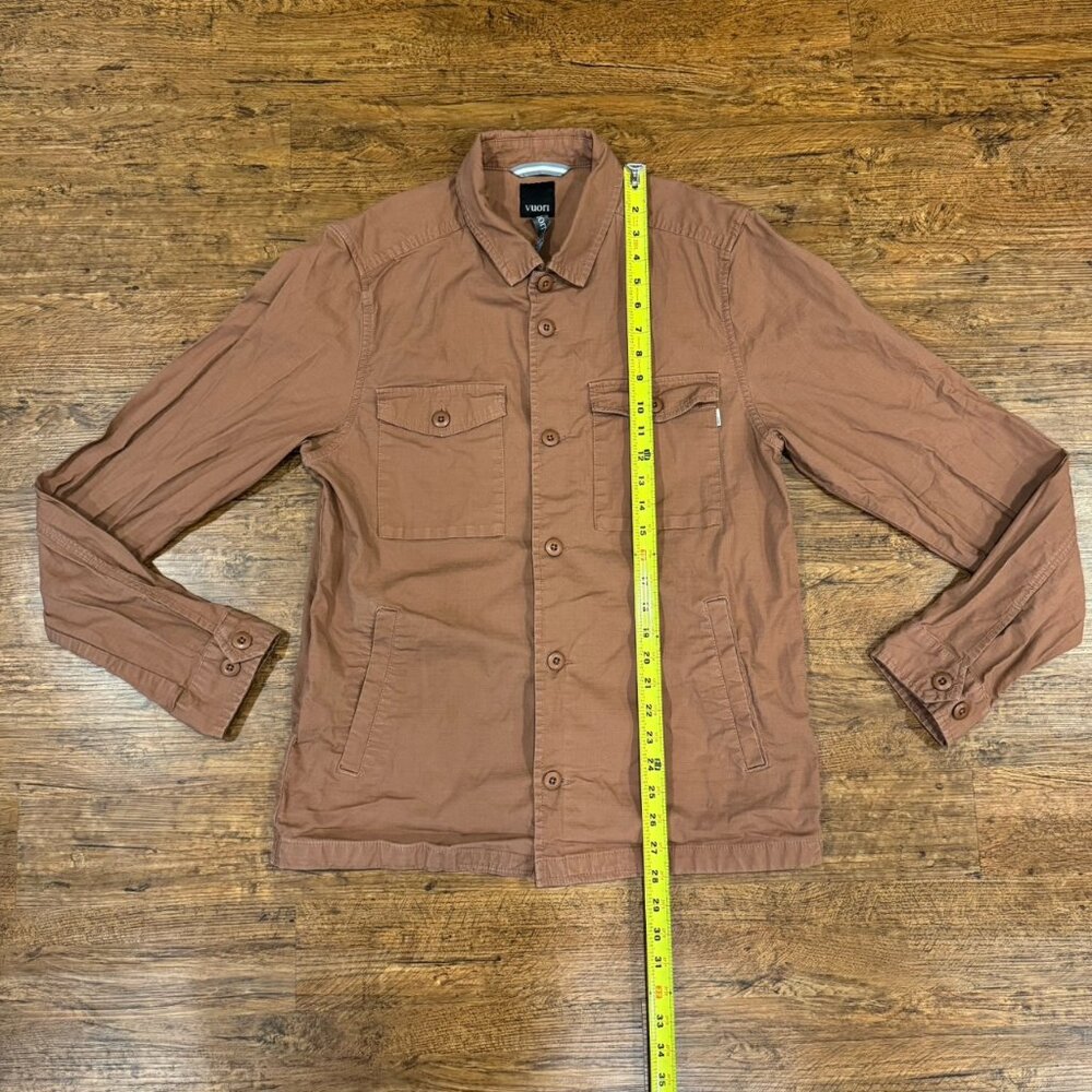 Vuori Brown Casual Outdoor Workwear Button Up Ripstop Jacket Shaket Coat Men's L - Picture 5 of 7